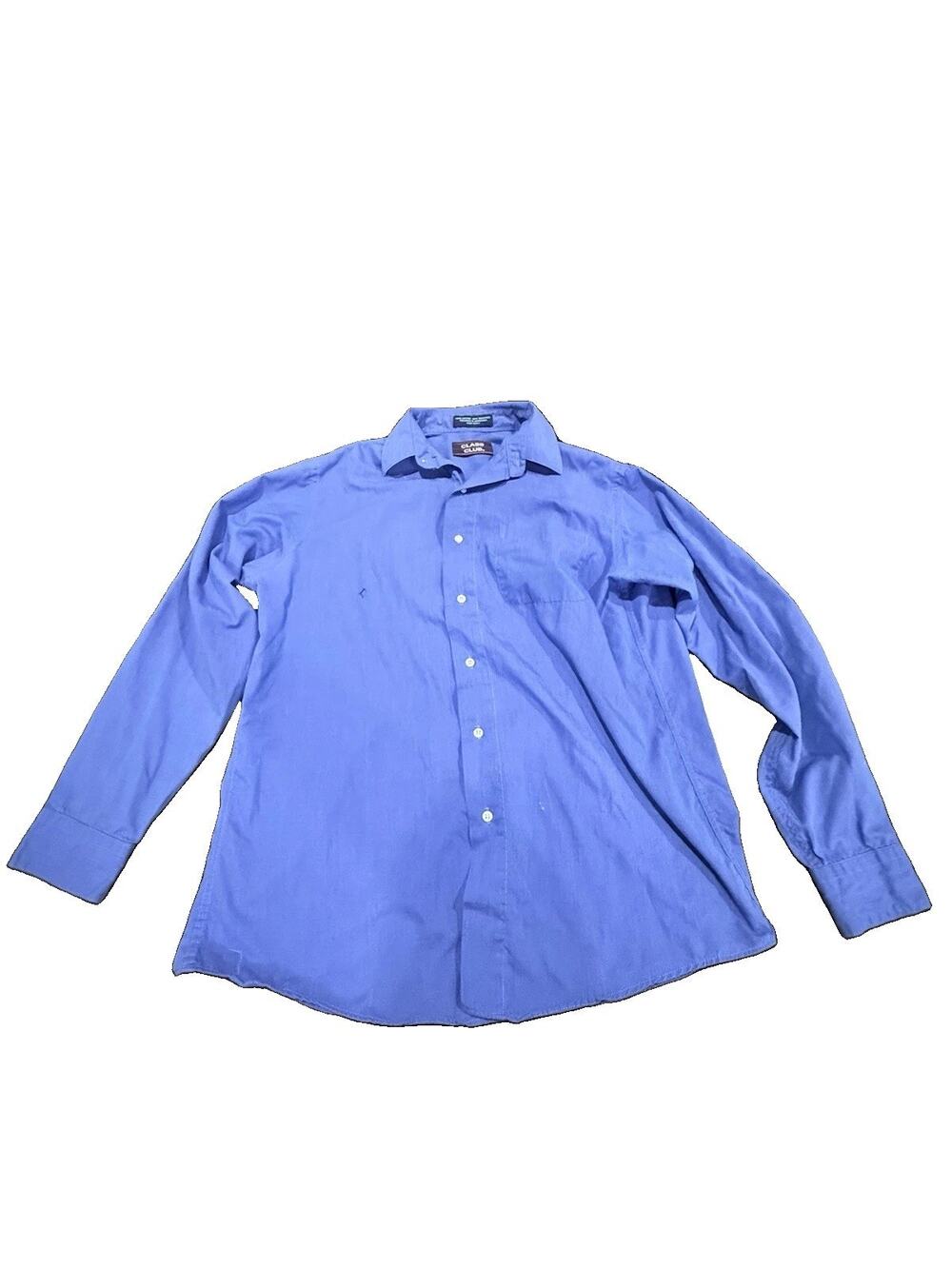 Class Club Boys XL 18-20 Blue Dress Shirt Long Sleeve Button Up Cotton Blend